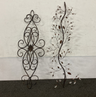 (2) 3’ Pieces of Decorative Metalwork