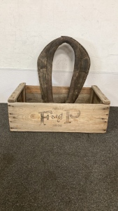 Horse Collar & 24” L x 15” W x 9” H Wooden Crate