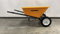 True Temper 6 Cubic Foot Poly Wheelbarrow with Dual Wheels