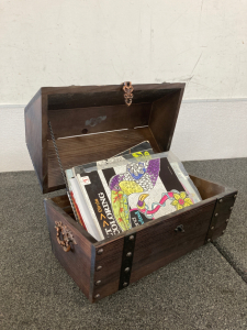 Wooden Chest Full Of Coloring Books