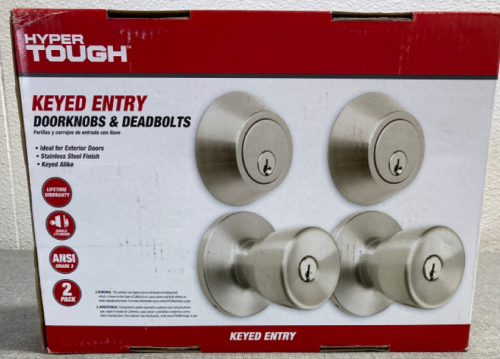 Hyper Tough Keyed Entry Door Knobs and Deadbolts