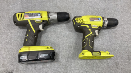 (2) Ryobi Drills