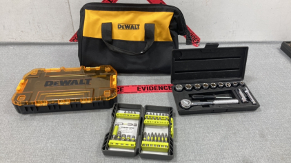 Metrinch Wrench Kit- Ryobi Bits- Dewalt Storage Container and Dewalt Bag