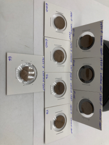 8 coin set of Lincoln Wheat Ear Pennies