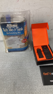 Amazon fire tv stick and refinishing kit for tubs, Tile and sink