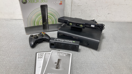 XBox 360 with intercooler, Kinect and a controller