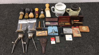 Collection Of Antique Shaving Supplies