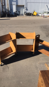 (3) Vintage Book Carts