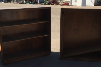 (2) Solid Wood Book Shelves