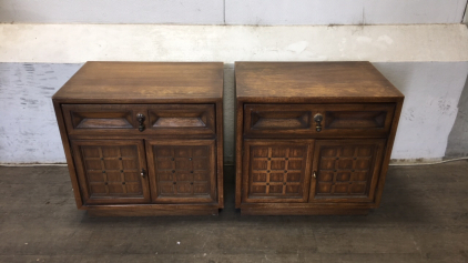 (2) Antique Wooden End Tables