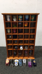 Shot Glass Display w/(42) Shot Glasses