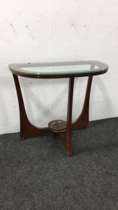 Glass & Wood Side Table