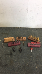 (4) Tack Life Uni Bits (2) UniBit Brand Uni bits (4) Neiko Wood Bits (5) Double ended end Mill bits (8) Mortising Bits