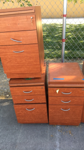 (3) 3-Drawer Storage Cabinets