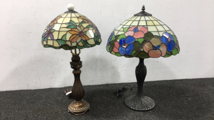 (2) Stained Glass Lamps