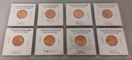 (8) Brilliant Uncirculated Old Lincoln Cents