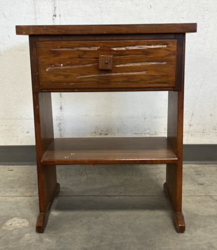 Wooden End Table with Drawer