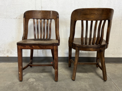 (2) Wooden Chairs