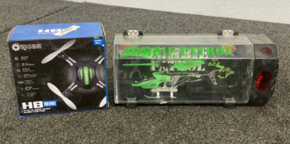 Glow In The Dark Zombie Helcopter And H8 Mini Quadcopter