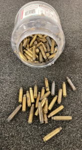 Canister Of Mixed Brass Casings