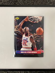 ‘92-‘93 Upper Deck NBA All Star Heroes Michael Jordan Basketball Card