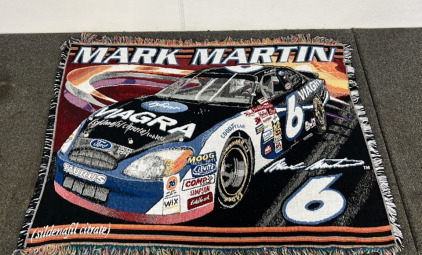 59" W x 45" H Mark Martin Nascar Tapestry