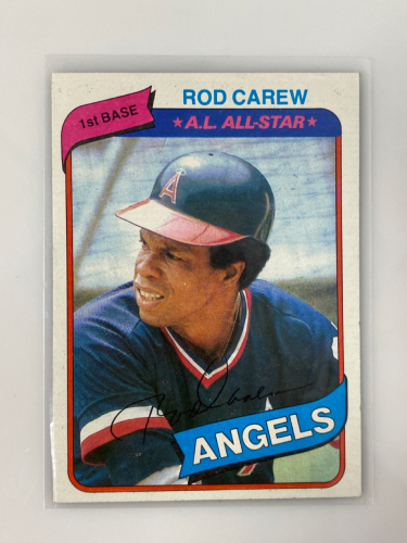 1980 A.L. All Star Angels 1st Base Rod Carew Baseball Card