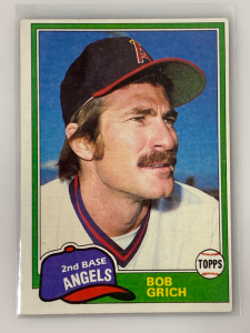 1981 Topps 182 , 2nd Base Angels Bob Grich Baseball Card