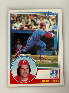 1983 Topps 1st Base Phillies Pete Rose Baseball Card