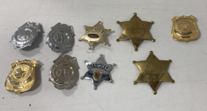 Vintage Collection Of (9) Badges