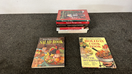 (9) Cookbooks from 1950s-1990s