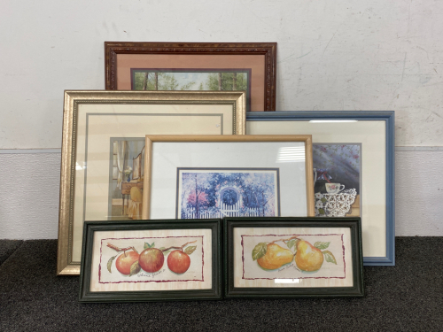 (6) Framed Wall Art Pictures