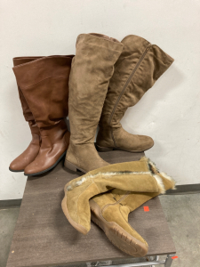 (3) Pairs of Women's Boots