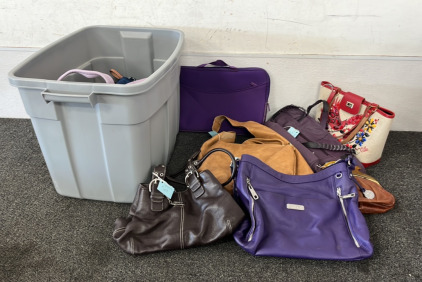 (20) Assorted Purses & Handbags and (1) Laptop Case