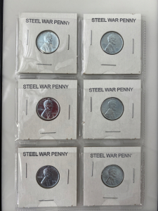 (6) Steel War Pennies