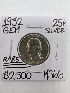 1932 MS66 RARE 1ST YEAR GEM SILVER QUARTER