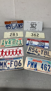 Vintage license plates