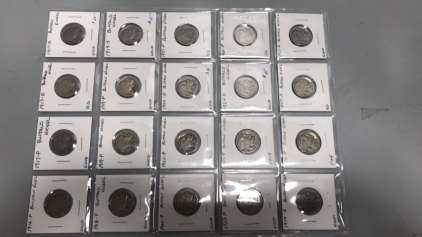 (20) U.S. Buffalo Nickels 1916-1927