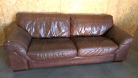 8' Leather Sofa w/Guardsman Protection Coating