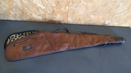 Lined 48" Leather Gun Case