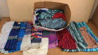 Box of Homemade Ponchos, Jumpers, More