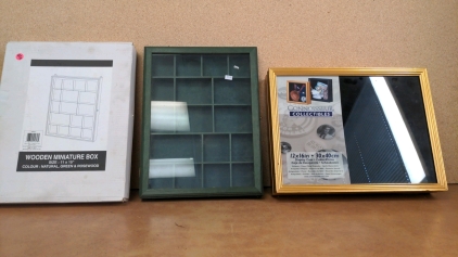 (3) New Display Boxes for Collectibles