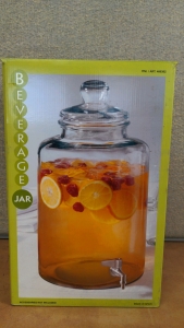 New 3gal Glass Beverage Dispenser Jar