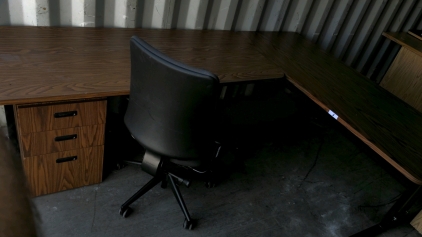 2pc Desks w/3-Drawer Cabinet & Chair