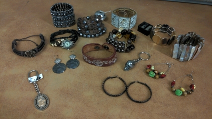 Bracelets, Earrings, Watch, Key Fobs