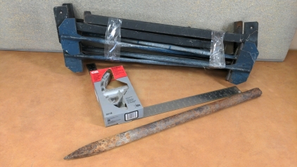 Conduit Bender, Sawhorse Frames, 24x16 Square, 32x1&frac12; Steel Pin/Wedge