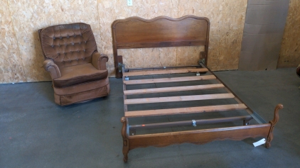 Full Bed Frame, Swivel Rocker