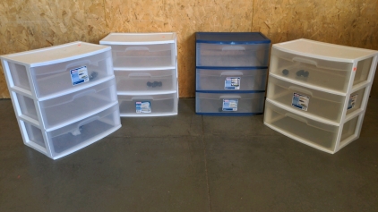 (4) Storage Drawer Units w/Wheels