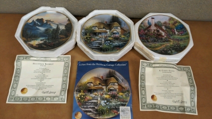 8" Collector Plates; (2) w/CoA