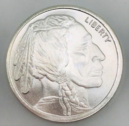 1 Troy Oz Liberty Head Silver Coin, .999 Fine Silver